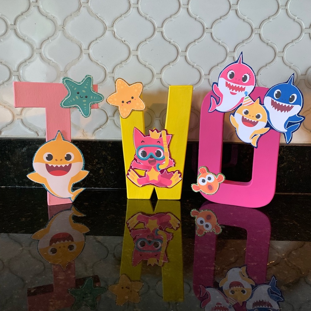 Baby Shark TWO Letters